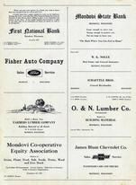 Fisher Auto, Farmers Lumber, Mondovi Equity Association, W. K, Nogle Real Estate, Schaettle, O. and N. Lumber, James Blum, Buffalo and Pepin Counties 1930